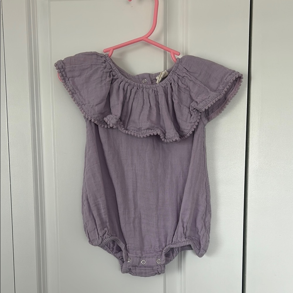 Kate Quinn Gauze Ruffled Romper 18-24m